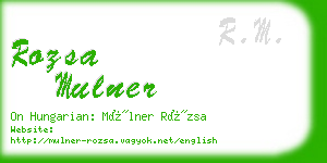 rozsa mulner business card